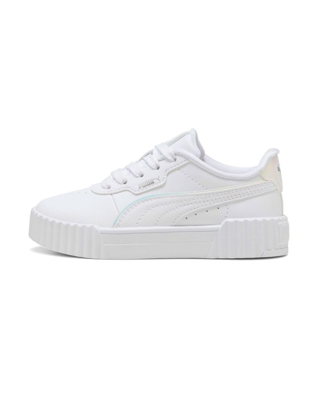 Product: PUMA CARINA 3.0 HOLO 2.0 PS - Sneakers bianca, numerata 28/35 - 402281-01 (1 of 6)