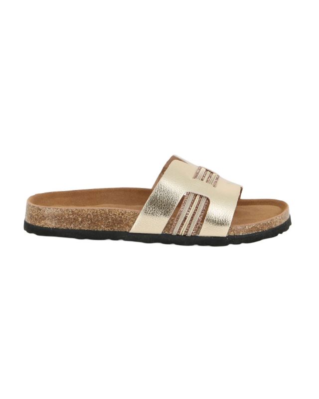 Product: MISS GLOBO - Ciabatta oro con sottopiede in VERA PELLE (1 of 4)