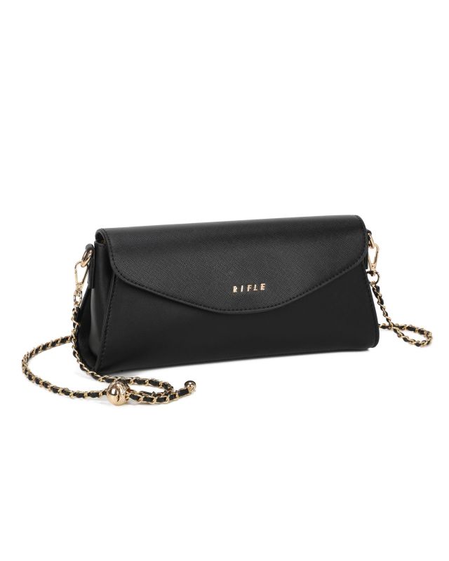 Product: RIFLE - Borsa baguette nera con patta (1 of 3)