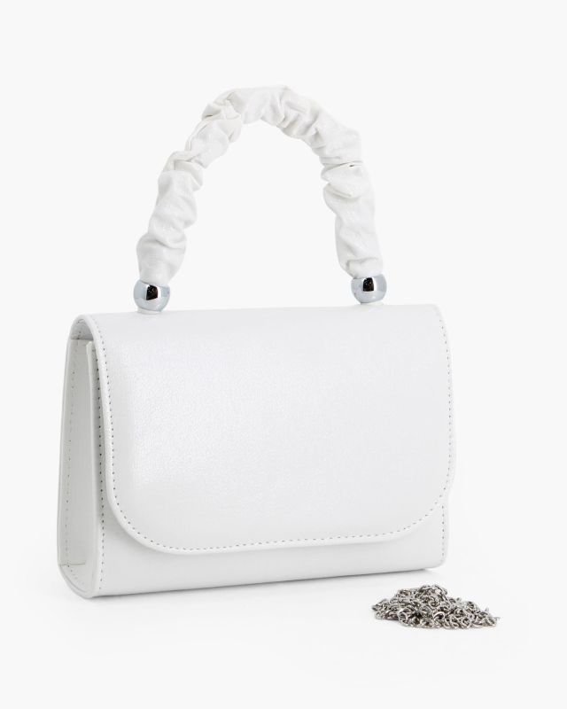 Product: DIVAS - Minibag bianca con manico arricciato (1 of 4)