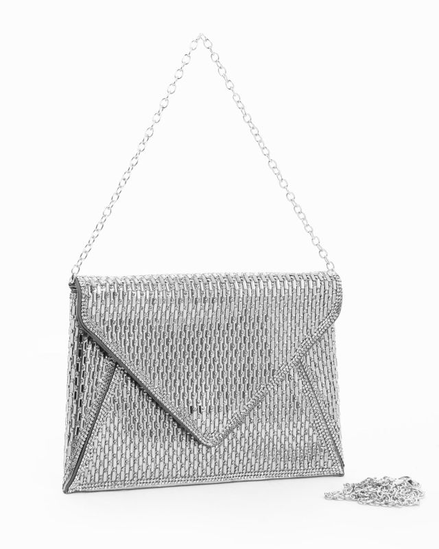 Product: DIVAS - Pochette argento con strass (1 of 5)