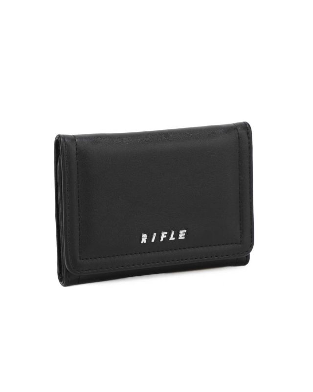 Product: RIFLE - Portafoglio nero con patta e taschino posteriore con chiusura a zip (1 of 3)