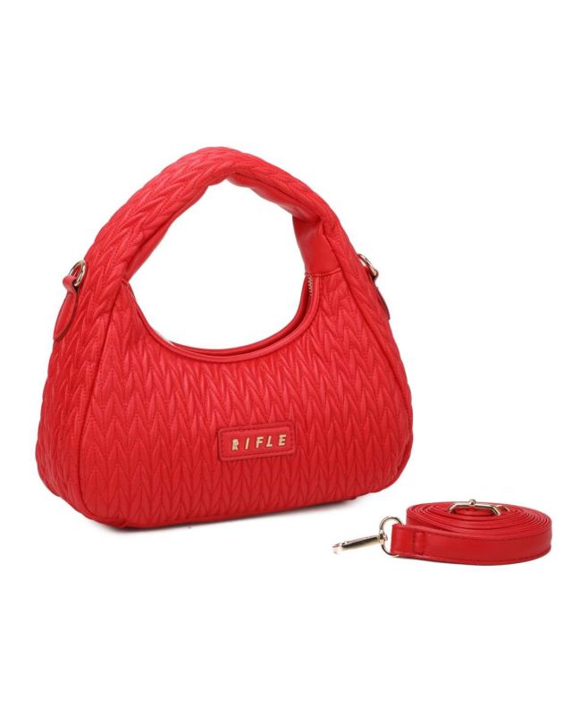 Product: RIFLE - Minibag rossa trapuntata con tracolla removibile (1 of 3)