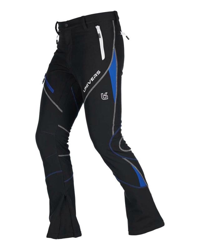 Product: UNIVERS - Pantalone ANDALO SOFTSHELL U-TEX nero/blu da uomo - 92518602 (1 of 2)
