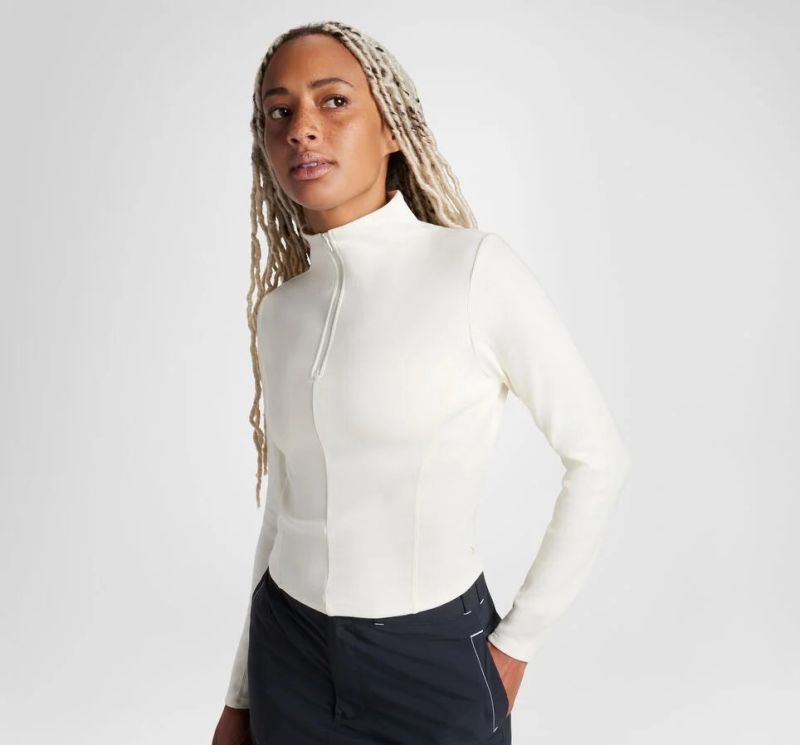 Product: MAGLIA ML 1/2 ZIP TOP CONVERSE EGRET (1 of 3)