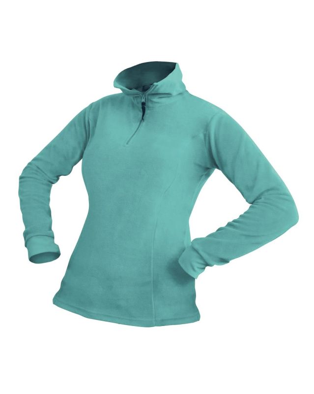 Product: ON SPIRIT - MICROPILE DONNA  MEZZA ZIP TURCHESE -  ERICA