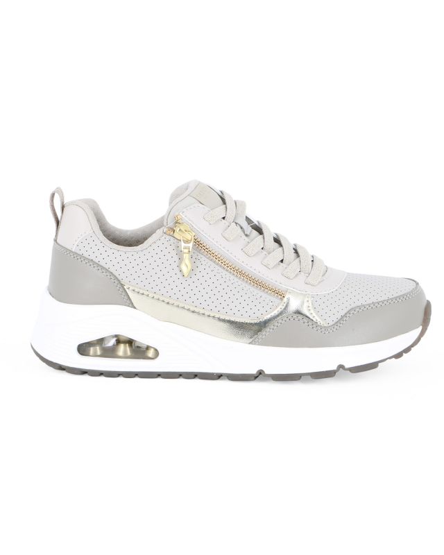 Product: SKECHERS - UNO - METALLIC SLIDERS - Sneakers taupe da donna  con zip laterale (1 of 4)