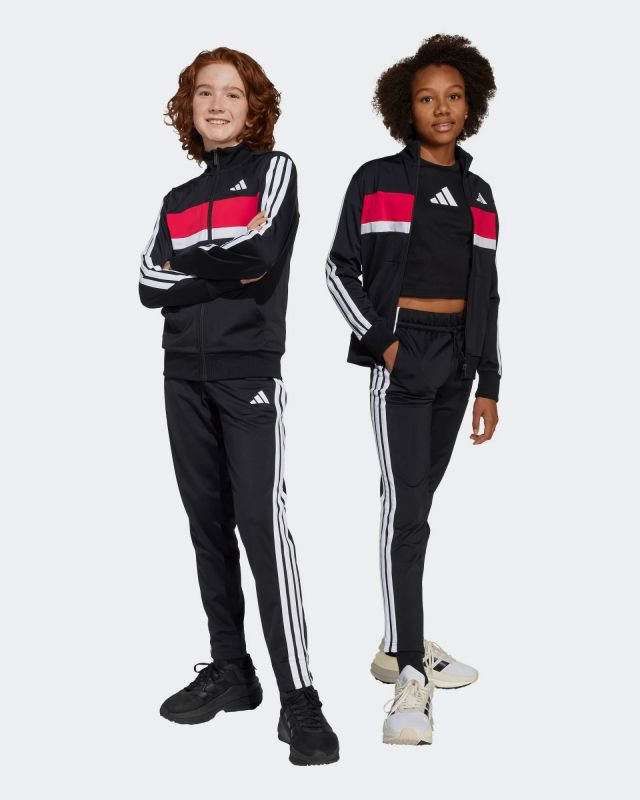 Product: ADIDAS - TUTA COMPLETA JUNIOR NERA , ROSSA E BIANCA ESSENTIALS TIBERIO 3 STRIPES  - JC7519 (1 of 9)