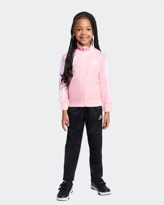Product: ADIDAS - TUTA COMPLETA KIDS ROSA CON 3 BANDE BIANCHE ESSENTIALS CLIMACOOL - JX8771 (1 of 8)