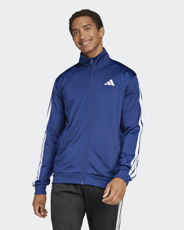 Product: ADIDAS - FELPA UOMO FULL ZIP3S DAYREADY TRACKTOP BLU CON BANDE BIANCHE -JI8817 (1 of 6)
