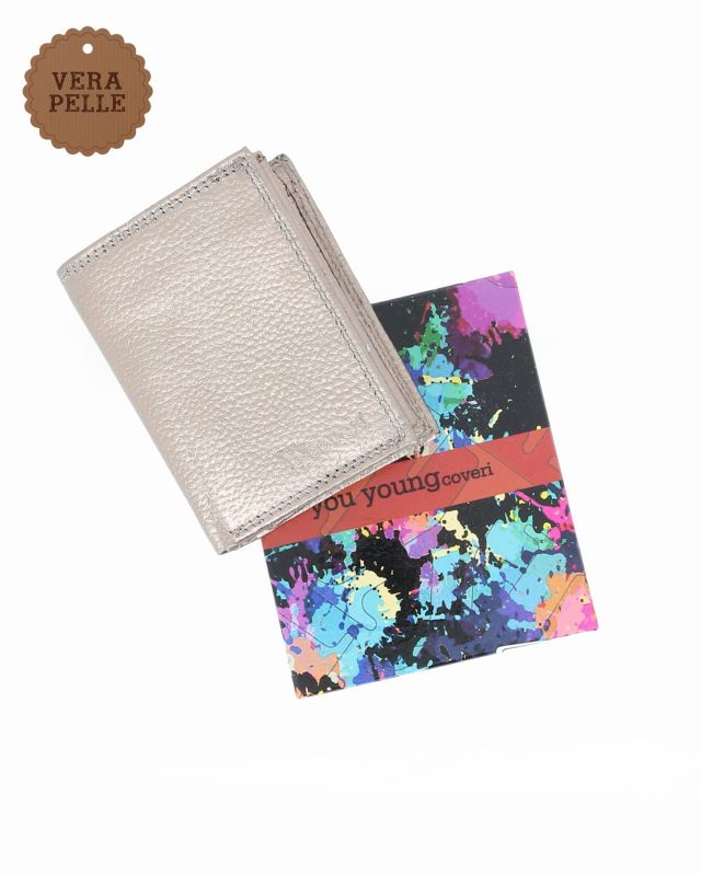 Product: YOU YOUNG COVERI - Portafoglio grigio in VERA PELLE da donna (1 of 3)