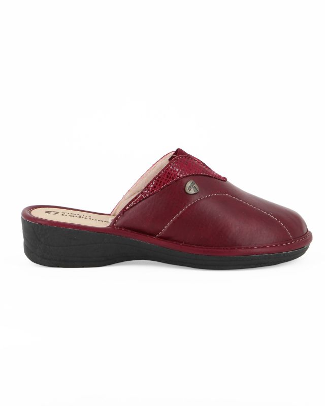 Product: TIGLIO - Ciabatta bordeaux da donna con inserto elasticizzato (1 of 4)