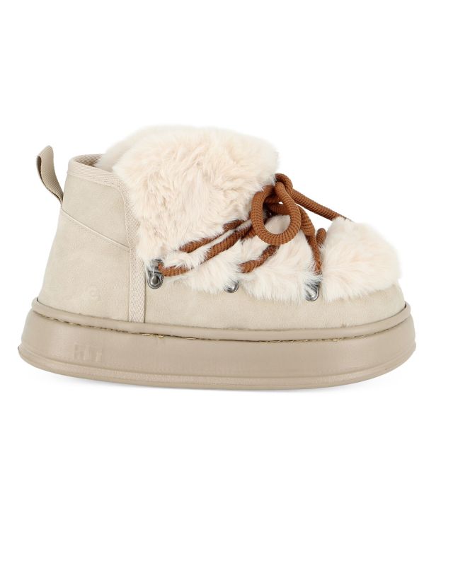 Product: TIGLIO RAMBLAS - Sivaletto beige con pelliccia e lacci (1 of 4)