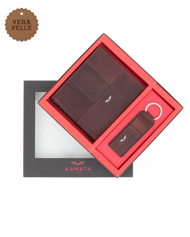 Product: ARMATA DI MARE - Set regalo composto da portafoglio e potachiavi testa moro in VERA PELLE (1 of 5)