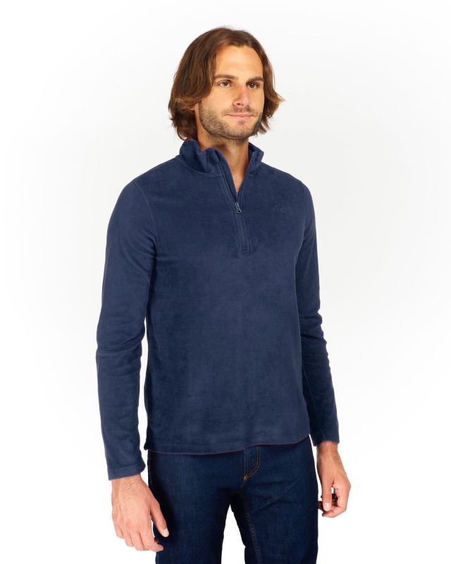 Product: ON SPIRIT - MICROPILE UOMO  MEZZA ZIP BLU - VITTORIO (1 of 4)