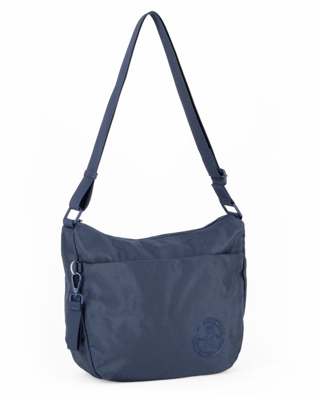 Product: RIFLE - Borsa mezzaluna blu con tasca frontale (1 of 4)