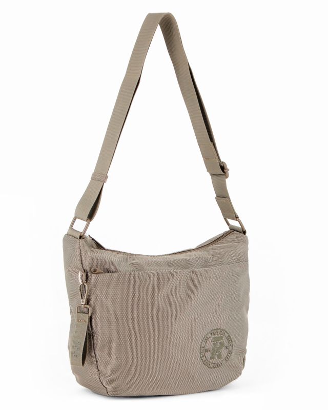 Product: RIFLE - Borsa mezzaluna taupe con tasca frontale (1 of 4)
