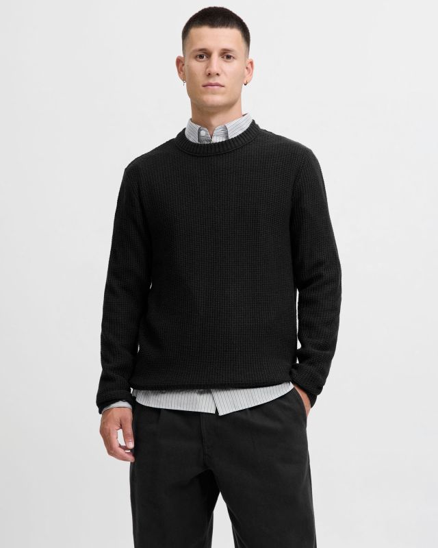 Product: JACK&JONES - MAGLIONE GIROCOLLO NERO DA UOMO (1 of 7)