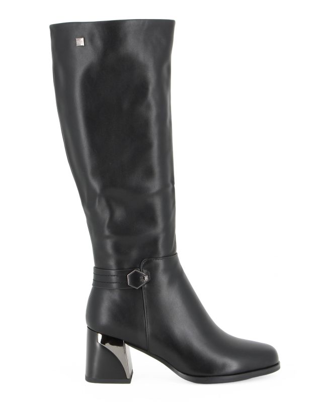 Product: MISS GLOBO - Stivale nero con zip laterale, tacco 6,5CM (1 of 4)