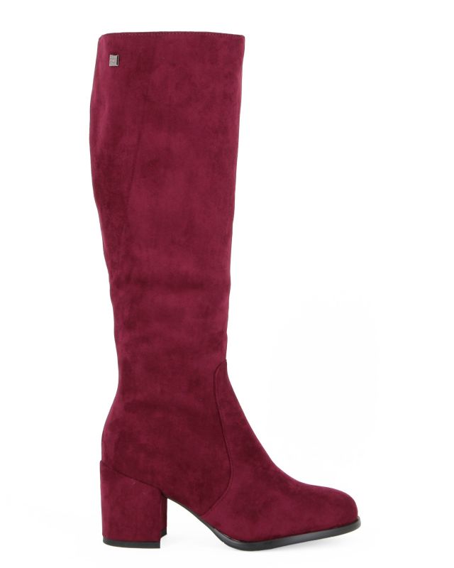 Product: MISS GLOBO - Stivale bordeaux scamosciato con zip laterale, tacco 7CM (1 of 4)