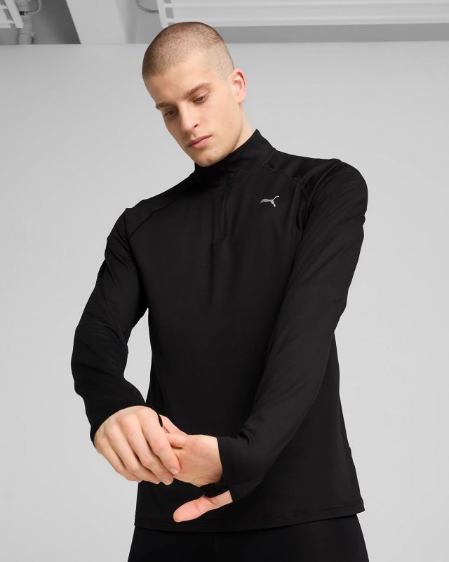 Product: PUMA - T SHIRT MANICA LUNGA RUN VELOCITY CLOUDSPUN 1/4 DA UOMO, 526627-01 (1 of 6)