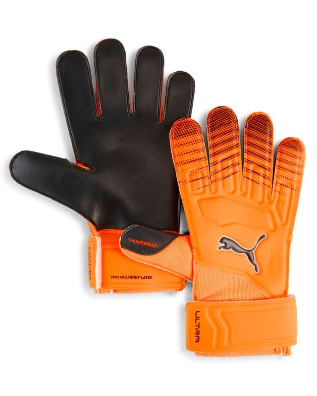 Product: PUMA - GUANTI DA PORTIERE ULTRA PLAY ARANCIONI E NERI CON LOGO NERO, 042084-02 (1 of 3)