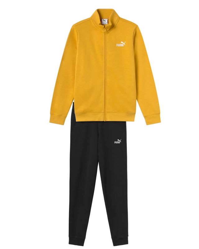 Product: PUMA - TUTA COMPLETA  JUNIOR ( 7-16 ANNI) GIALLO OCRA E NERA ESSENTIAL FULL ZIP SWEAT SUIT, 693273-62