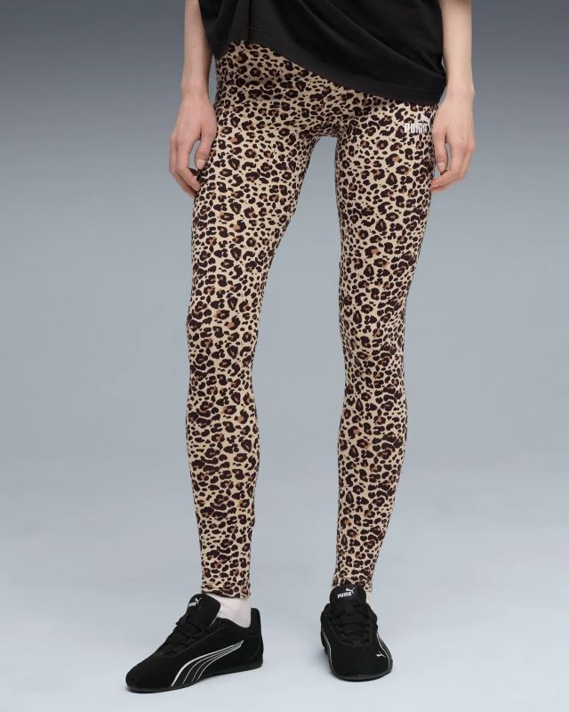 Product: PUMA - LEGGINGS LEOPARDATO MARRONE, NERO E BEIGE  ESSENTIAL GRAPHIC ANIMAL   DA DONNA, 688085-83 (1 of 5)