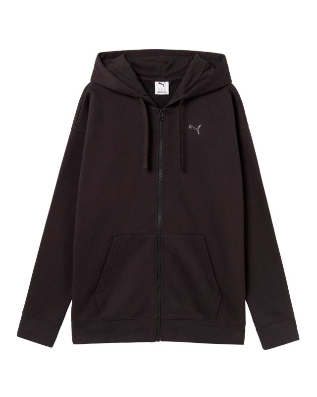 Product: PUMA - FELPA CON CAPPUCCIO NERA GRAPHIC FLOWERED RELAXED - DA DONNA, 693425-01 (1 of 2)