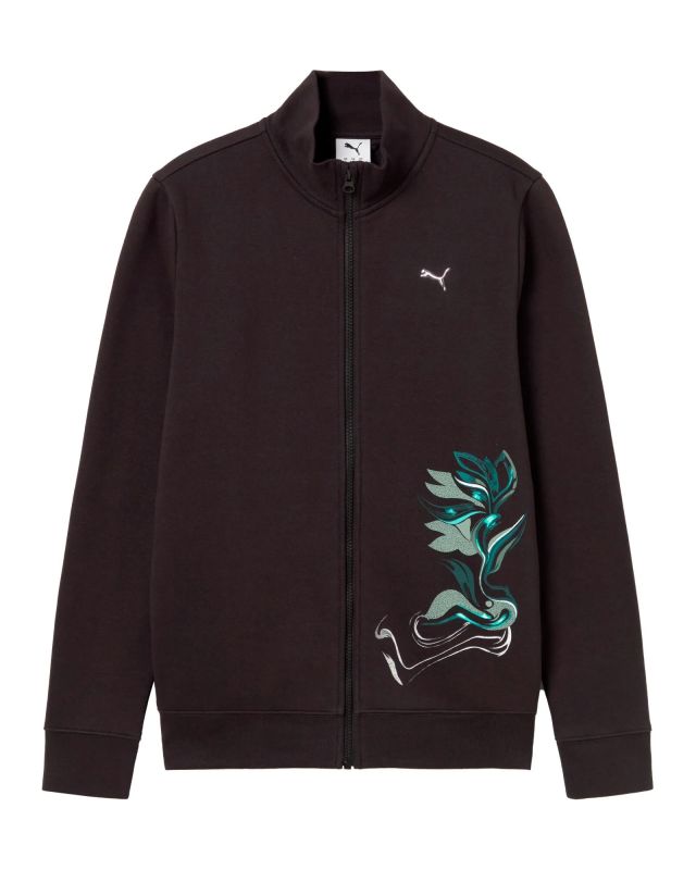 Product: PUMA -FELPA NERA FULL ZIP GRAPHIC FLOWERED FZ FL DA DONNA, 693458-01