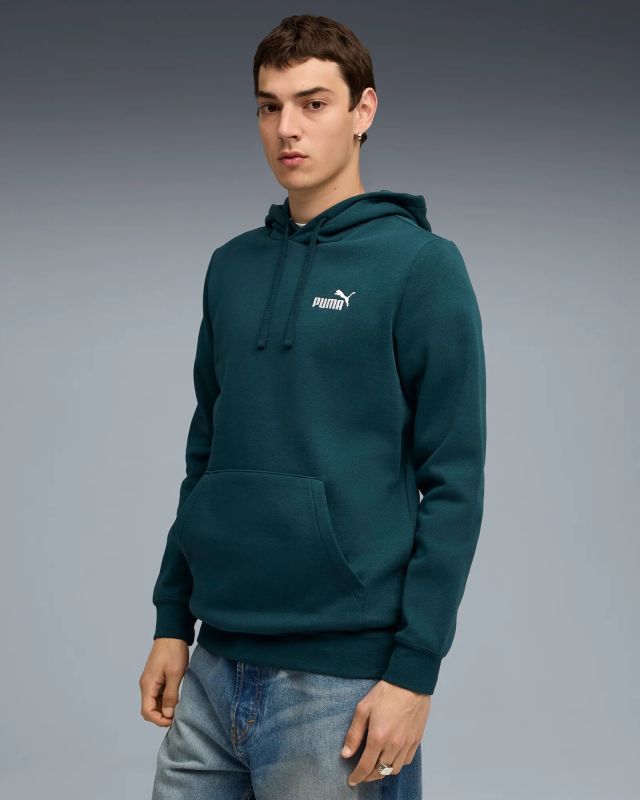 Product: PUMA - FELPA CON CAPPUCCIO ESSENTIAL SMALL N.1 LOGO  VERDE DA UOMO, 682575-75 (1 of 7)