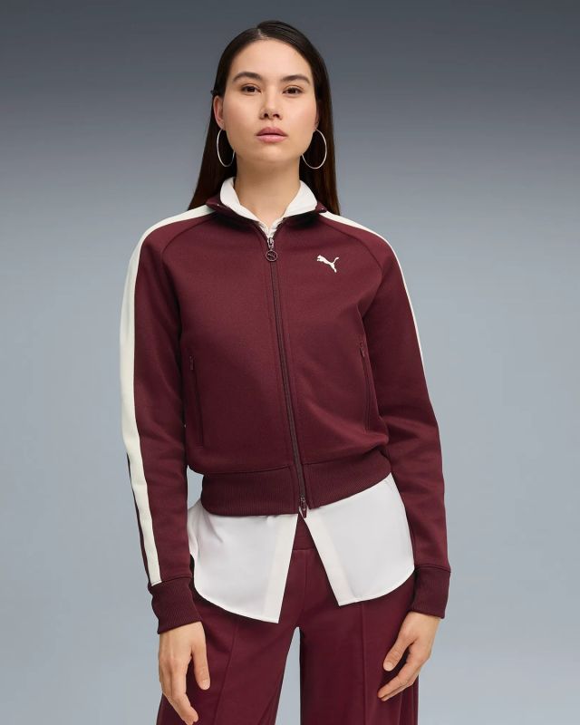 Product: PUMA - FELPA DONNA T7 ALWAYS ON SHORT TRACK BORDEAUX, 629796-96 (1 of 6)