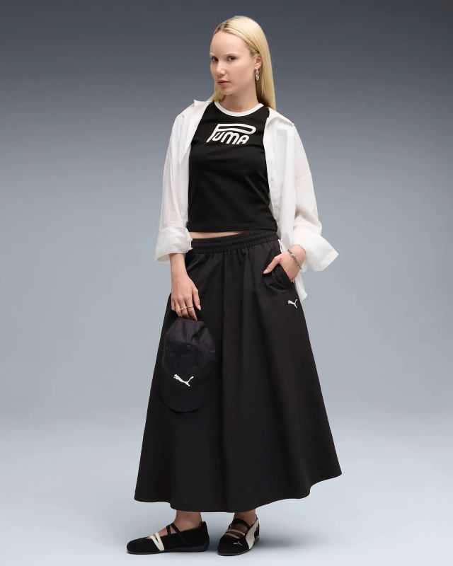 Product: PUMA - GONNA T7 WOVEN MIDI SKIRT NERA , 633438-01 (1 of 6)