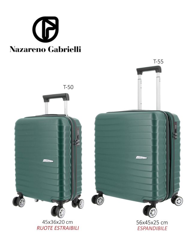 Product: NAZARENO GABRIELLI - TROLLEY VERDE IN ABS 4 RUOTE (1 of 7)