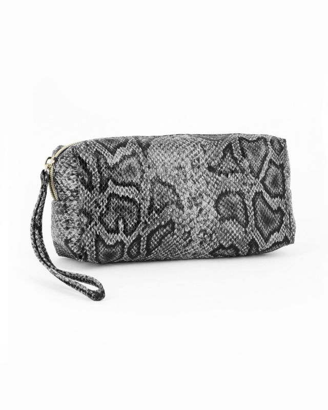 Product: NARDINI - Borsello grigio pitonato con polsiera (1 of 4)