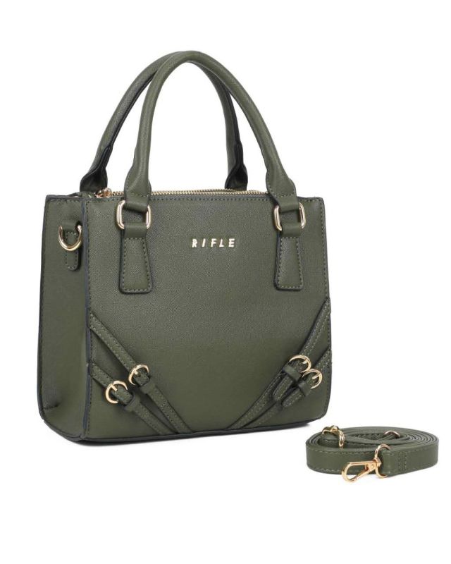 Product: RIFLE - Borsa due manici verde con tre scomparti principali, tracolla removibile (1 of 3)