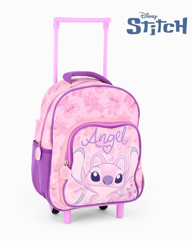 Product: ANGEL - Zaino trolley digit premium rosa con tasche laterali (1 of 4)