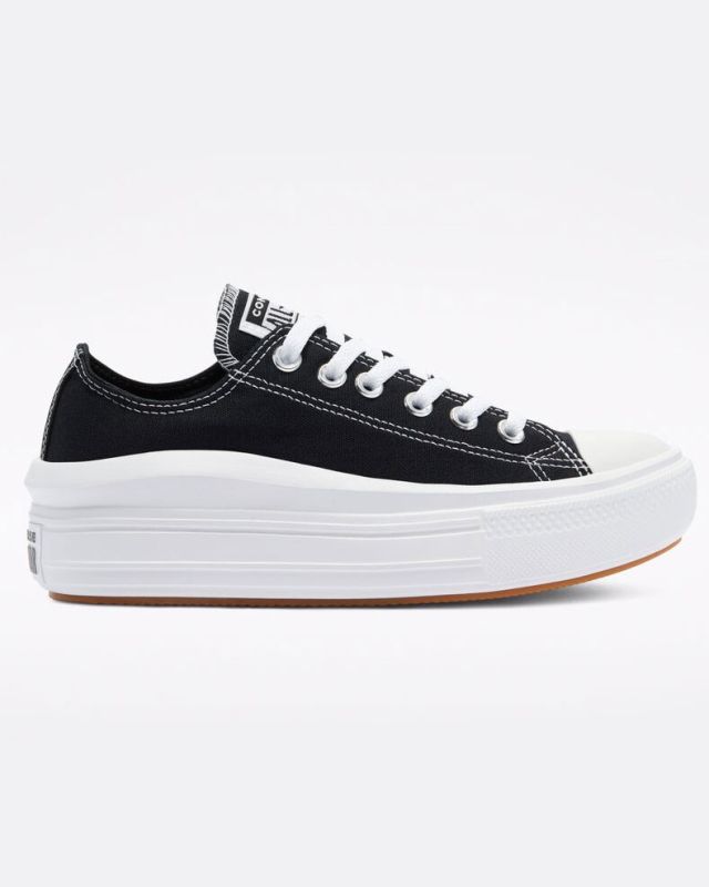 Product: CONVERSE - Sneakers da donna nera e bianca in tessuto con suola alta - CHUCK TAYLOR ALL STAR MOVE (1 of 5)