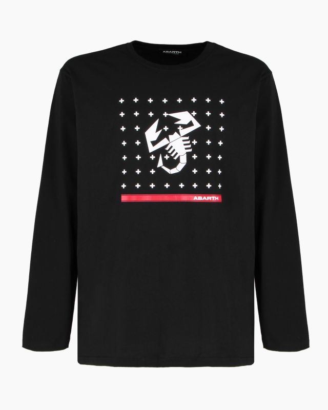 Product: ABARTH - MAGLIA MANICA LUNGA NERA DA UOMO CON STAMPA (1 of 3)