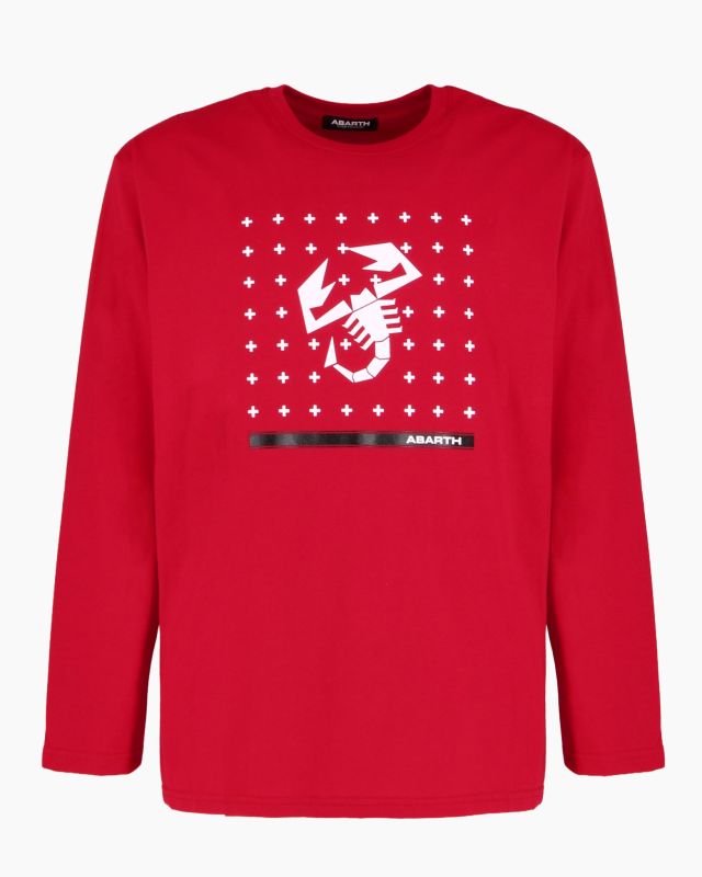 Product: ABARTH - MAGLIA MANICA LUNGA ROSSA DA UOMO CON STAMPA (1 of 3)