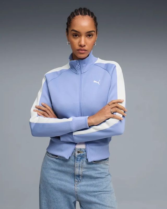 Product: PUMA - FELPA DONNA T7 ALWAYS ON SHORT TRACK LILLA E BIANCA - 629796-60 (1 of 5)