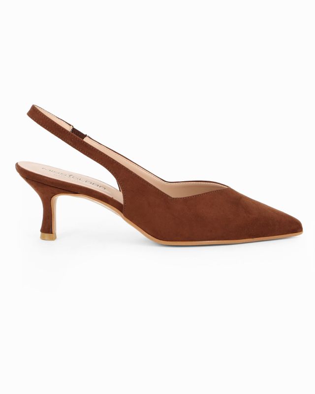 Product: MISS GLOBO - Décolleté slingback testa moro scamosciata, tacco 6CM - MADE IN ITALY (1 of 5)