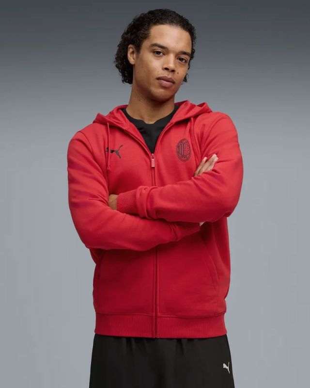 Product: PUMA - FELPA ROSSA FULL ZIP  MILAN ESSENTIAL DA UOMO, 786800-01 (1 of 5)