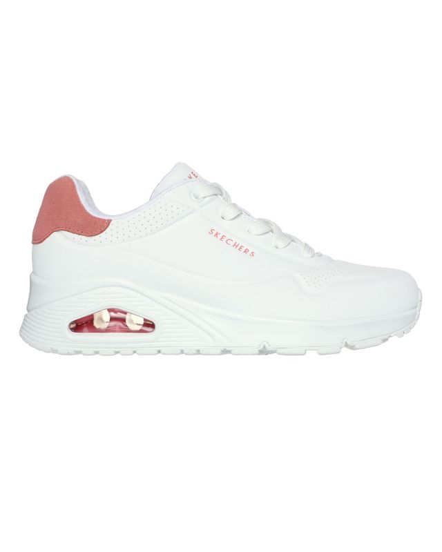 Product: SKECHERS - UNO - POP BACK - Sneakers bianca con intersuola ammortizzata ad aria visibile (1 of 5)