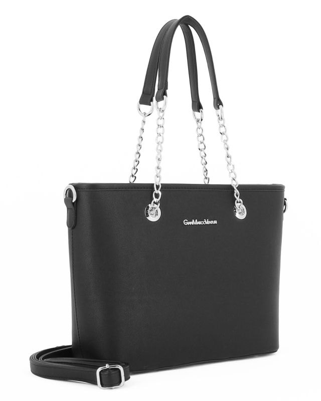 Product: GIANMARCO VENTURI - Borsa shopping nera con tasca posteriore e tracolla removibile (6 of 58)