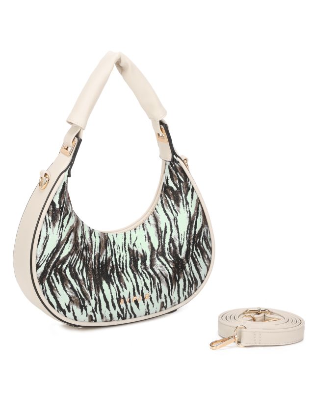 Product: RIFLE - Borsa a spalla animalier celeste, tracolla removibile (1 of 3)