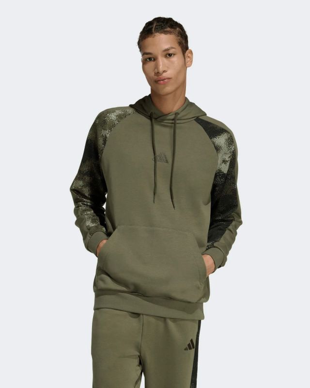 Product: ADIDAS - FELPA STAMPATA CAMPOUFLAGE VERDE CON CAPPUCCIO DA UOMO - KC0704 (1 of 12)