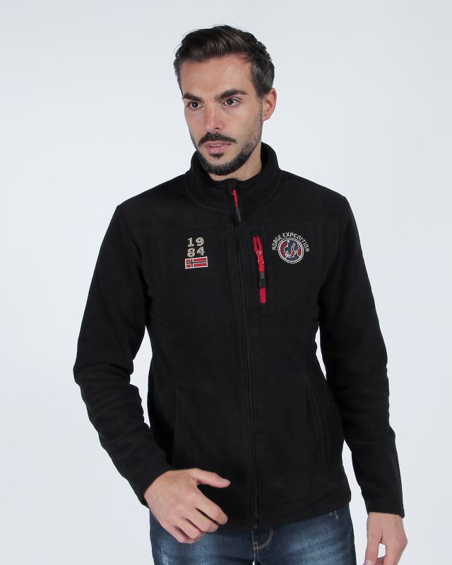 Product: ON SPIRIT - PILE UOMO FULL ZIP NERO -  MATTIA (1 of 2)