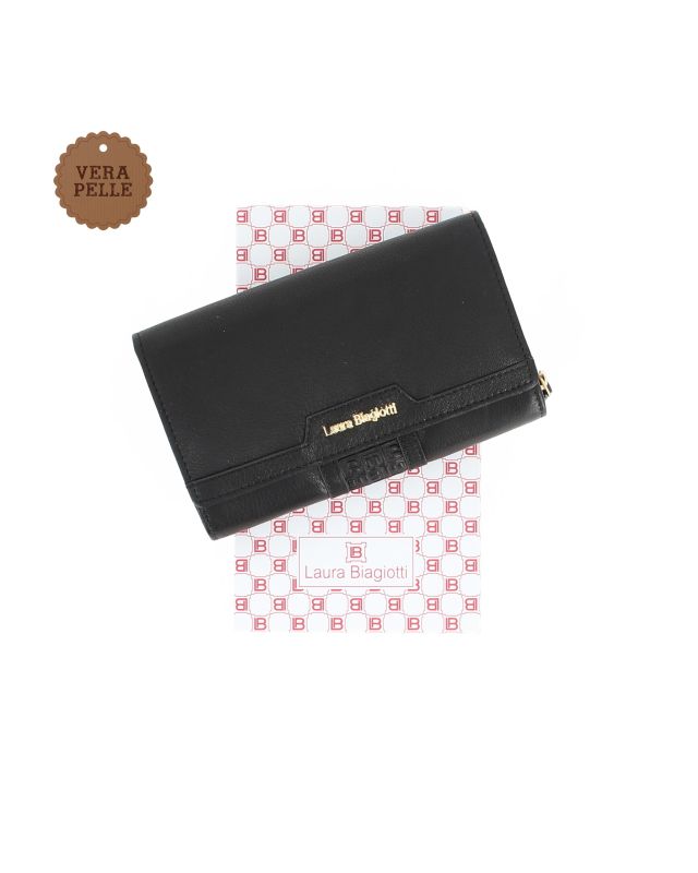 Product: LAURA BIAGIOTTI - Portafoglio nero con patta (1 of 4)