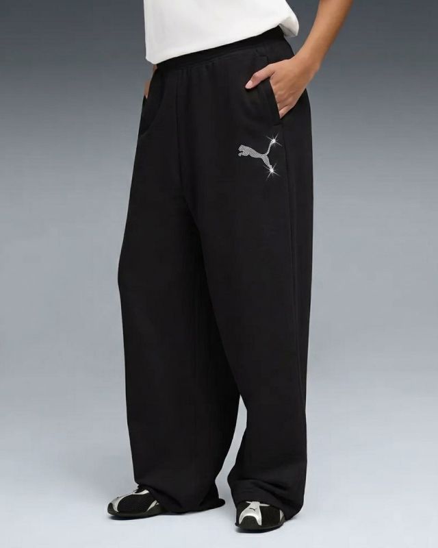 Product: PUMA - PANTALONE DONNA NERO  ESSENTIAL GRAPHIC LEO LUXE, 634567-01 (1 of 4)